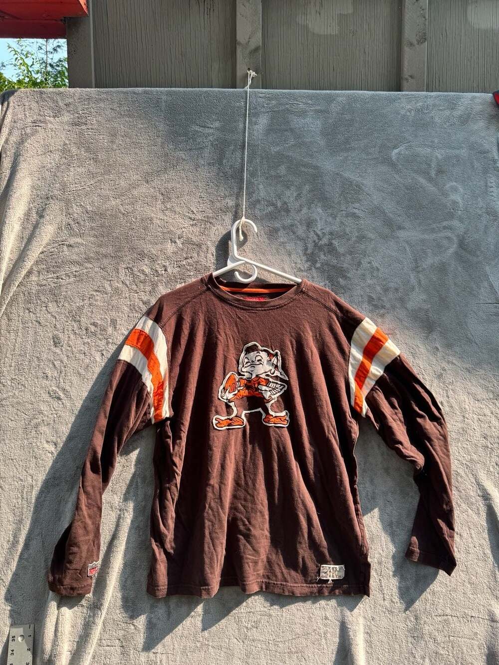 Reebok Gridiron Classics Cleveland Browns Brownie the Elf Long Sleeve T-Shirt